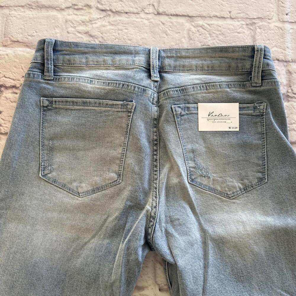 NWT KanCan Kan Can Boutique Skinny Distressed Light Wash Blue Jeans  11/29 - Picture 8 of 9